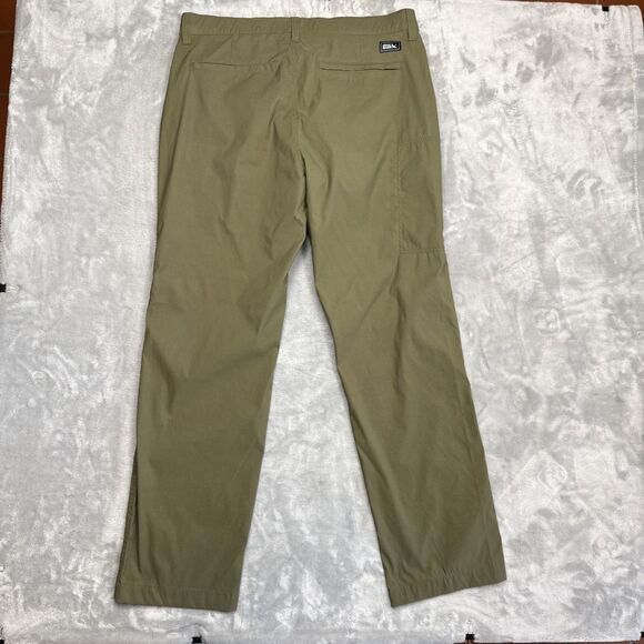 Eddie Bauer Men's Guide Pro Pants Size 36x32 Olive Green Nylon Spandex Stretch - Picture 9 of 9